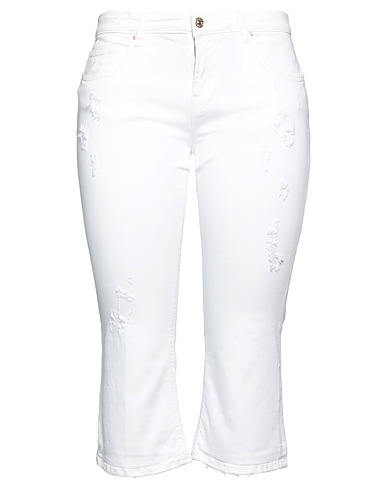 DON THE FULLER Denim pants White 92% Cotton, 6% Polyester, 2% Elastane