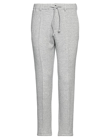 DANIELE ALESSANDRINI Casual trouser Light grey 80% Polyester, 15% Viscose, 5% Elastane