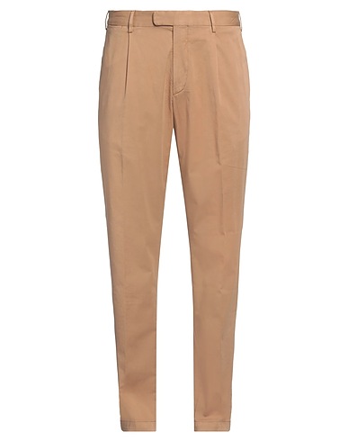 DEVORE INCIPIT Casual trouser Camel 93% Cotton, 6% Silk, 1% Elastane