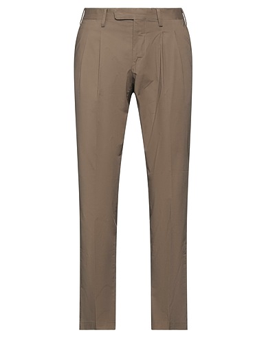 DEVORE INCIPIT Casual trouser Military green 97% Cotton, 3% Elastane