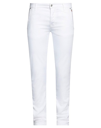 ROŸ ROGER'S Pantalone Bianco 64% Cotone, 32% Lyocell, 4% Elastan