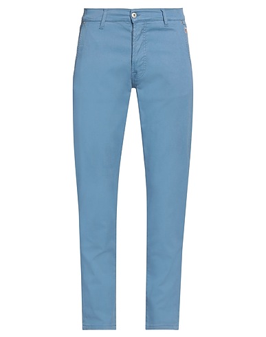 ROŸ ROGER'S Casual pants Light blue 64% Cotton, 32% Lyocell, 4% Elastane