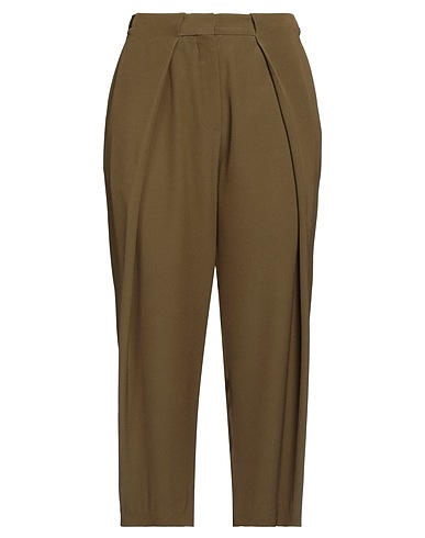 BALMAIN Pantalone Khaki 100% Viscosa
