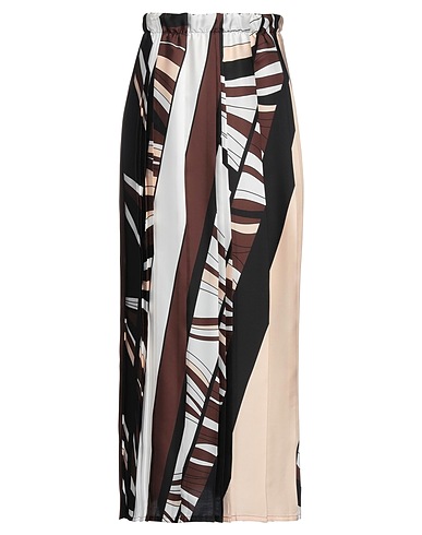 PINK MEMORIES Long skirt Dark brown 100% Polyester