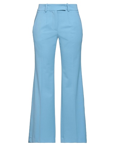 TELA Casual trouser Sky blue 52% Polyester, 43% Lambswool, 5% Elastane