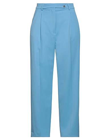TELA Casual trouser Azure 52% Polyester, 43% Virgin Wool, 5% Elastane