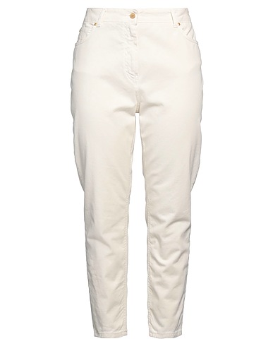 CLIPS MORE Pantaloni jeans Off white 98% Cotone, 2% Elastan