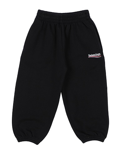 BALENCIAGA KIDS Pantalone Nero 100% Cotone, Poliestere