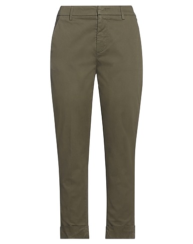 DONDUP Casual pants Military green 97% Cotton, 3% Elastane