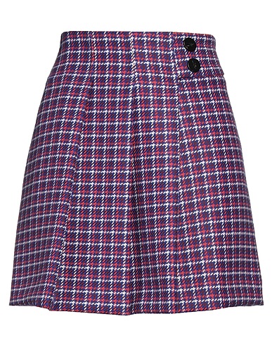 SIMONA CORSELLINI Mini skirt Blue 70% Polyester, 30% Viscose