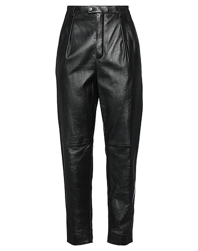 SAINT LAURENT Casual trouser Black 100% Lambskin