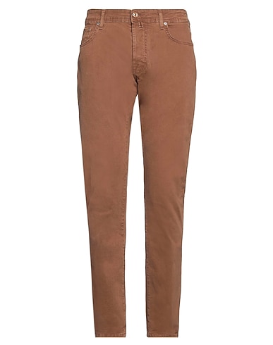 JACOB COHЁN Pantalone Marrone 98% Cotone, 2% Elastan, Poliestere