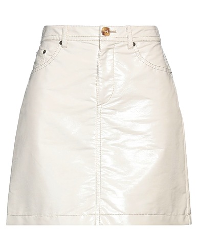 VIVETTA Mini skirt Off white 78% Polyester, 13% Cotton, 5% Other Fibres, 4% Viscose, Polyurethane coated