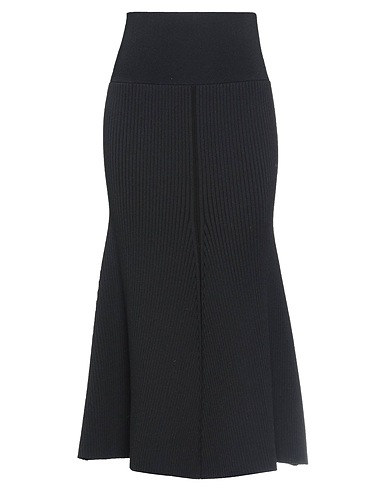 TORY BURCH Midi skirt Black 57% Viscose, 26% Polyester, 15% Polyamide, 2% Elastane