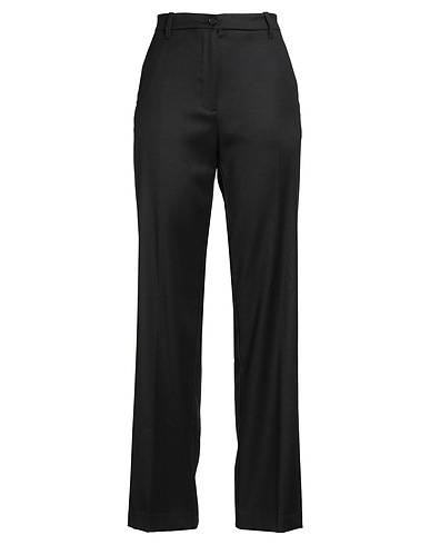 SEMICOUTURE Casual pants Black 55% Virgin Wool, 28% Polyester, 15% Viscose, 2% Elastane