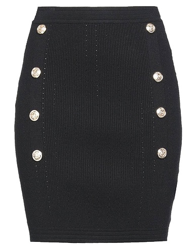 NO SECRETS Mini skirt Black 44% Viscose, 28% Polyester, 28% Polyamide