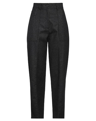FORTE_FORTE Casual trouser Charcoal 80% Wool, 20% Polyamide