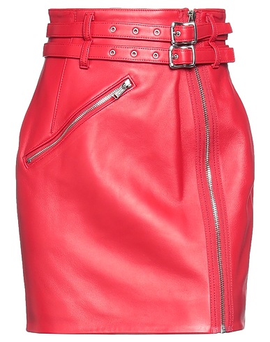 UNDERCOVER Mini skirt Red 100% Sheepskin