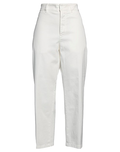 DEPARTMENT 5 Casual trouser White 98% Cotton, 2% Elastane