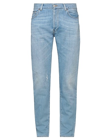 LIU •JO MAN Denim trousers Blue 100% Cotton