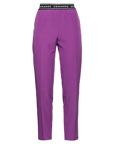 ERMANNO FIRENZE Pantalone Prugna 87% Poliestere, 13% Elastan, Poliammide