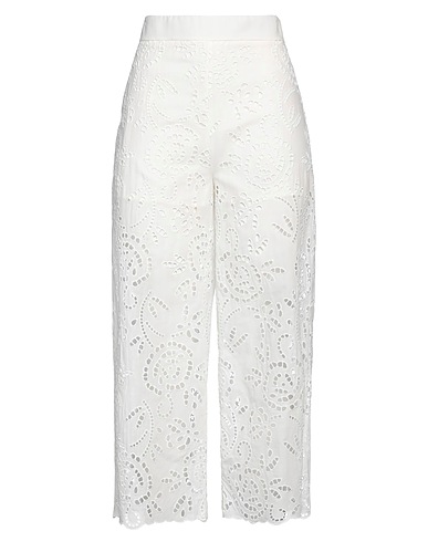 CLIPS Casual trouser Off white 60% Polyester, 40% Cotton