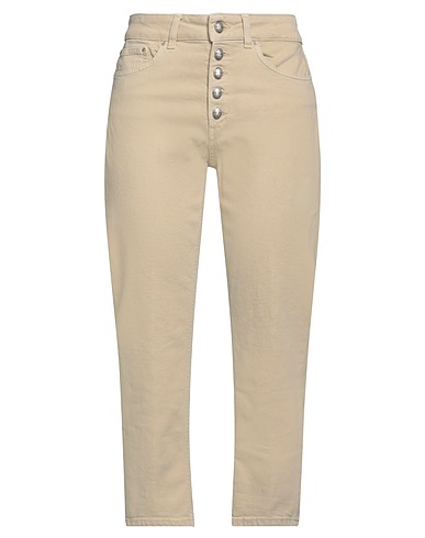 DONDUP Denim trousers Beige 98% Cotton, 2% Elastane
