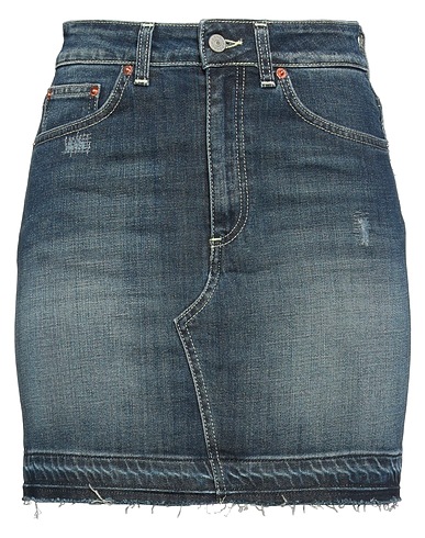 DONDUP Denim skirt Blue 98% Cotton, 2% Elastane