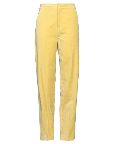 ALYSI Casual trouser Pastel yellow 95% Cotton, 5% Metallic fiber