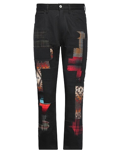 JUNYA WATANABE COMME des GARÇONS Denim trousers Black 100% Cotton, Acrylic, Polyester, Other Fibres