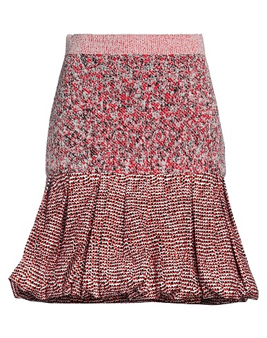 RABANNE Mini skirt Red 100% Cotton, Polyamide, Elastane