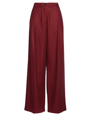 FORTE_FORTE Casual trouser Burgundy 80% Wool, 20% Polyamide