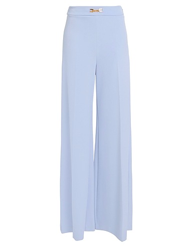 ELISABETTA FRANCHI Casual παντελόνι Μπλε παστέλ 91% Πολυεστέρας, 9% Ελαστάνη