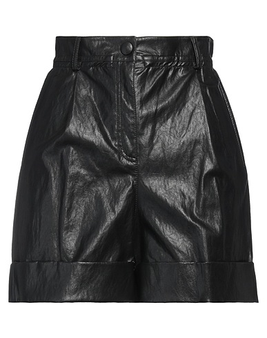 PINKO Shorts & Bermuda Black 75% Viscose, 14% Polyester, 7% Cotton, 4% Metallic fiber