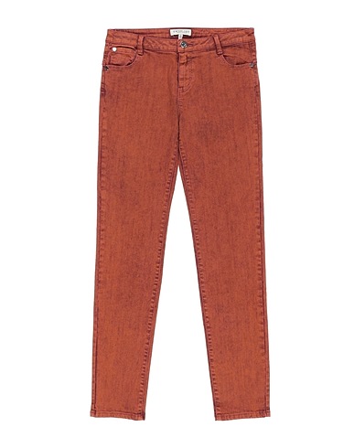 TWINSET Denim trousers Rust 98% Cotton, 2% Elastane