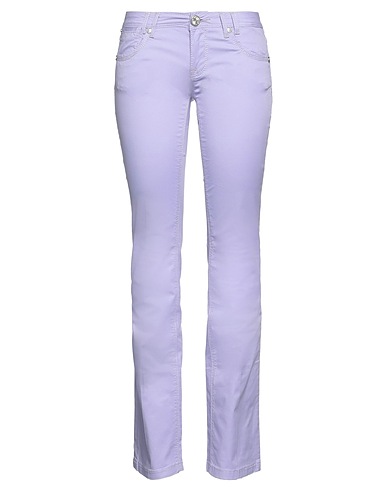 FRACOMINA Casual trouser Lilac 97% Cotton, 3% Elastane