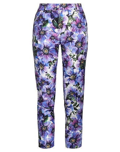 DOLCE&GABBANA Casual trouser Mauve 86% Cotton, 14% Silk