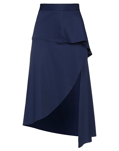 JW ANDERSON Midi skirt Navy 94% Polyester, 6% Elastane