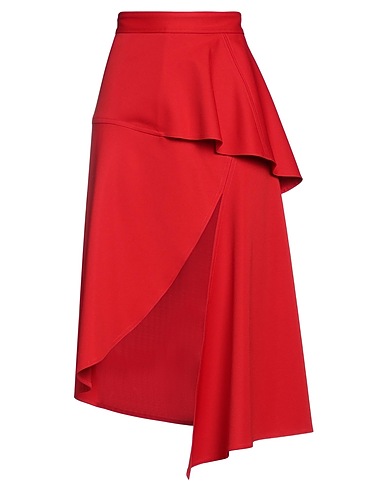 JW ANDERSON Midi skirt Red 94% Polyester, 6% Elastane