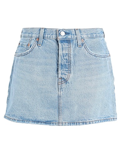 LEVI'S Jupe en jean ICON SKIRT WORN IN
 Bleu 100% Coton