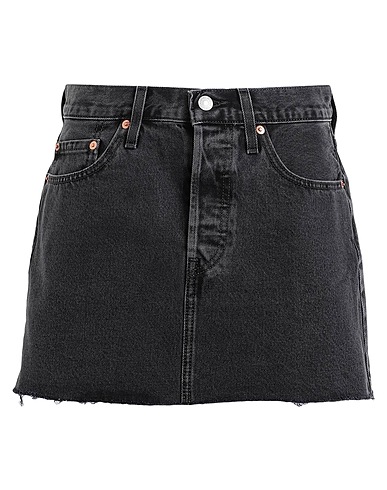 LEVI'S Denim skirt ICON SKIRT
 Black 100% Cotton