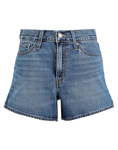 LEVI'S Denim shorts 80S MOM SHORT WORN IN
 Blue 100% Cotton