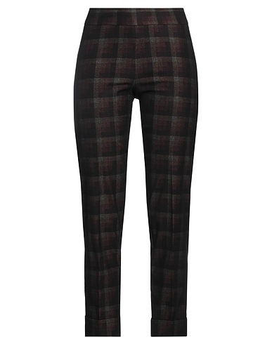 AVENUE MONTAIGNE Casual trouser Chocolate brown 80% Viscose, 17% Polyester, 3% Elastane