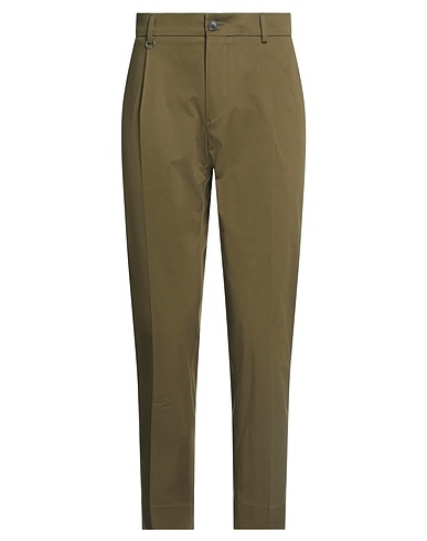 BE ABLE Casual trouser Military green 97% Cotton, 3% Elastane