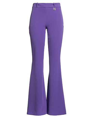 GAëLLE Paris Casual trouser Purple 88% Polyester, 12% Elastane