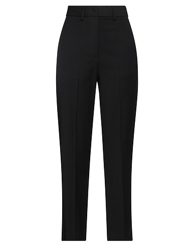FORTE_FORTE Casual trouser Black 87% Viscose, 12% Virgin Wool, 1% Elastane