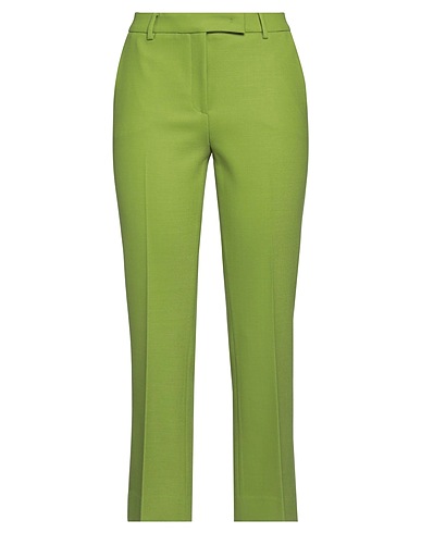 AGO E FILO Casual trouser Lime green 53% Polyester, 43% Virgin Wool, 4% Elastane