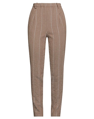 MAISON LYDIA Casual trouser Camel 38% Acrylic, 24% Cotton, 19% Polyester, 16% Wool, 3% Other Fibres