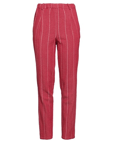 MAISON LYDIA Casual trouser Red 38% Acrylic, 24% Cotton, 19% Polyester, 16% Wool, 3% Other Fibres