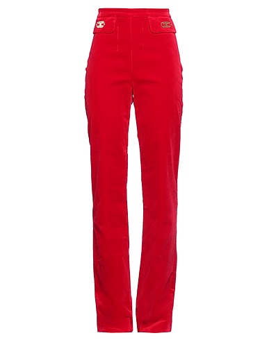 ELISABETTA FRANCHI Casual trouser Red 99% Cotton, 1% Elastane